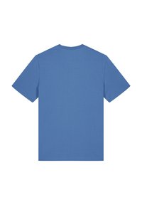 Korte mouwen T-shirt in effen blauw. Gemaakt van zacht katoen met een klassieke ronde hals en een eenvoudig, strak ontwerp.