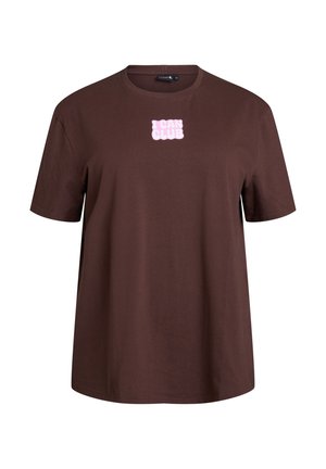 Active by Zizzi Print T-shirt - hot fudge i can