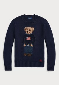 POLO BEAR COTTON LINEN SWEATER - Jumper - navy