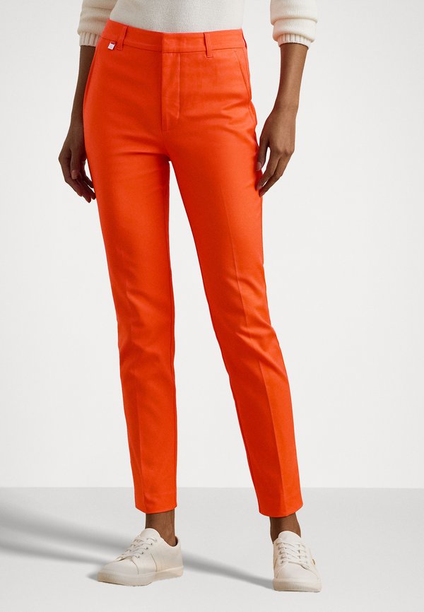 DOUBLE FACED STRETCH COTTON TROUSER - Trousers - orange