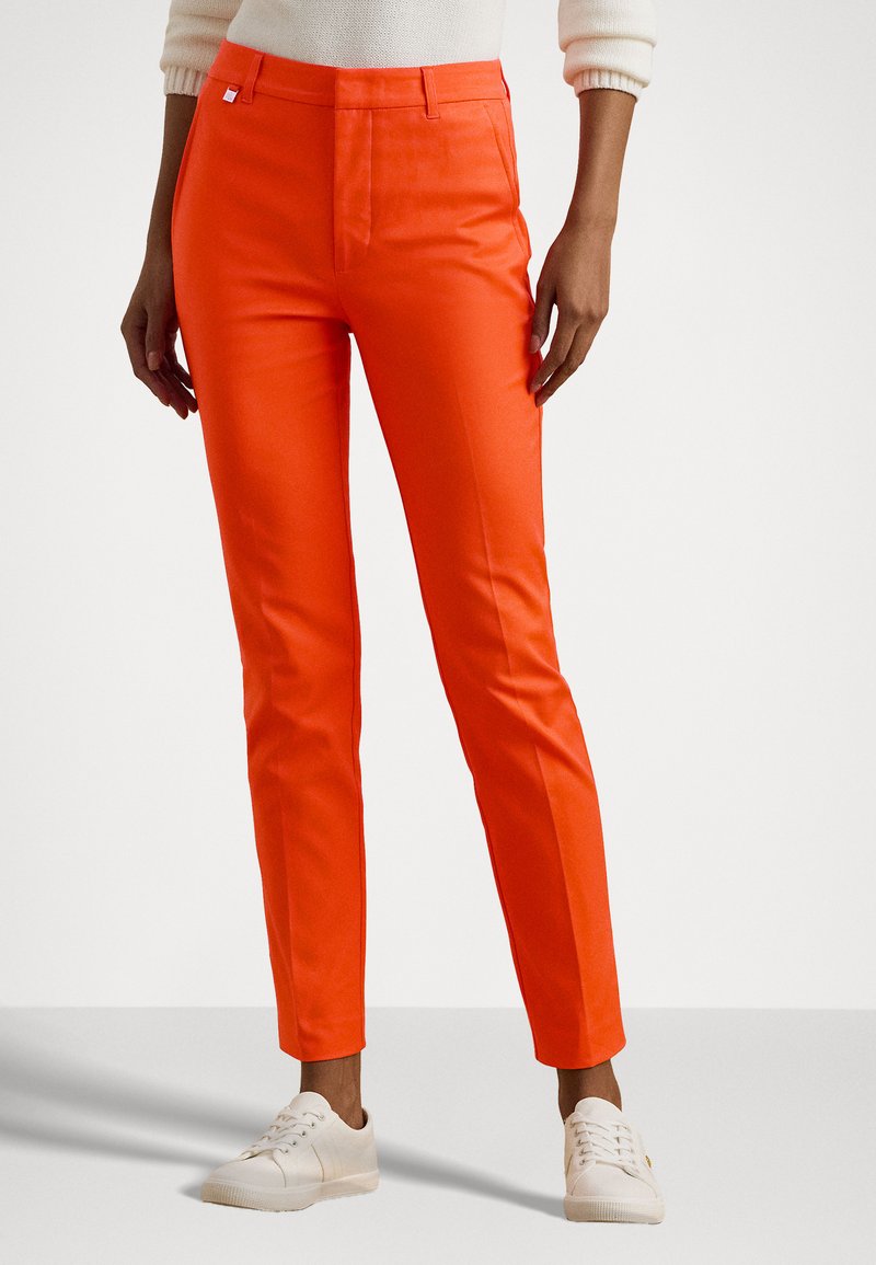 Lauren Ralph Lauren DOUBLE FACED STRETCH COTTON TROUSER - Housut - orange