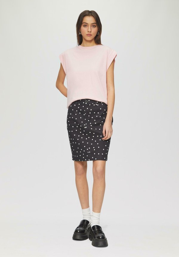 MIT ALL OVER  - Jeansrock - schwarz