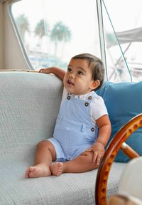 JoJo Maman Bébé STRIPE - Kombinezoni - blue