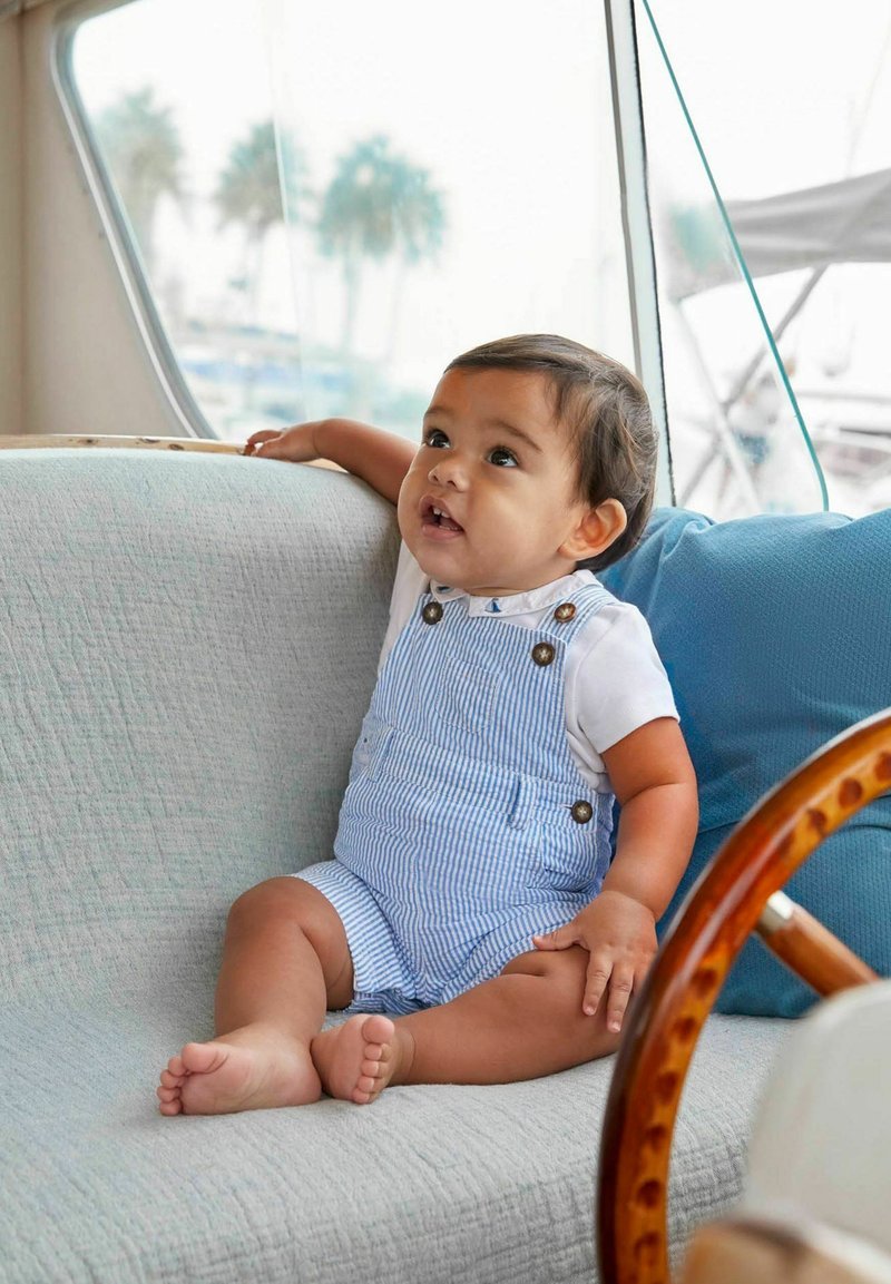 JoJo Maman Bébé STRIPE - Kombinezoni - blue