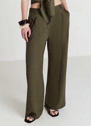 Calliope PALAZZO - Pantalon classique - verde militare scuro