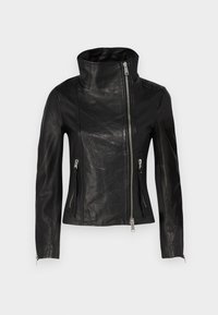 ELLIS BIKER - Usnjena jakna - black