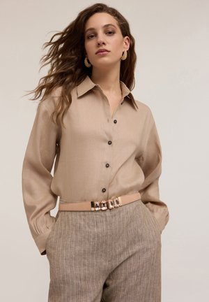 Button-down blouse - beige