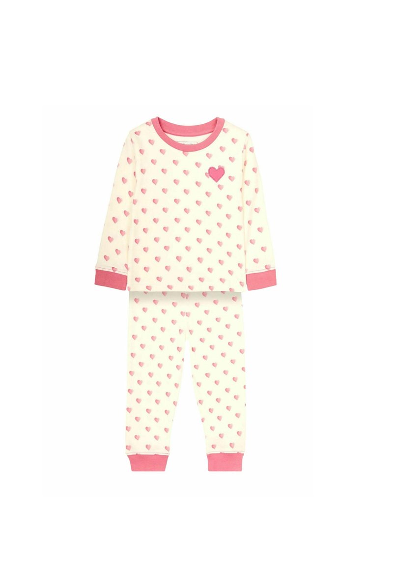 JoJo Maman Bébé HEART JERSEY PYJAMAS.  - REGULAR FIT - Pizsama szett - cream