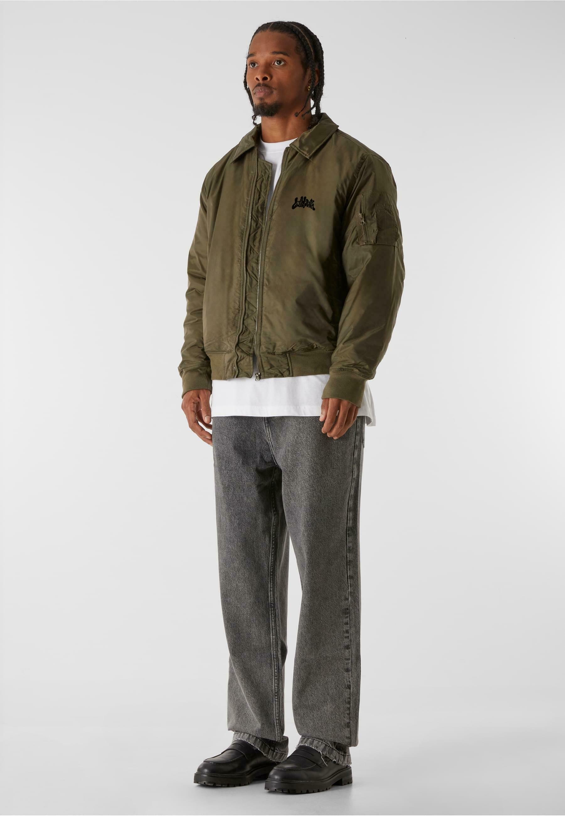 Lost Youth Bomberjacke - dark olive/dunkelgrün - Zalando