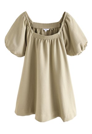 REGULAR FIT-TEXTURED SUCKER - Rochie tricotată - sage green