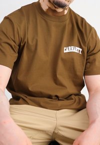 Carhartt WIP UNIVERSITY SCRIPT - Majica kratkih rukava s printom - lumber/white