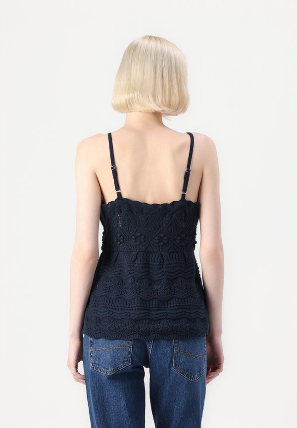 Crochet-Style Tie-Front Sweater Tank - Top3