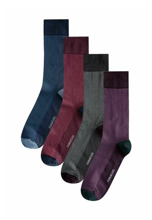 SIGNATURE 4 PACK - REGULAR FIT - Ponožky - red green blue herringbone