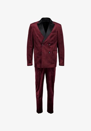 Lindbergh, LINDBERGH VELVET DB TUXEDO SUIT - Costume - burgundy