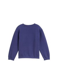 Felpa viola con maniche lunghe, scollo rotondo e polsini elastici. Realizzata in tessuto morbido e strutturato con una vestibilità comoda.