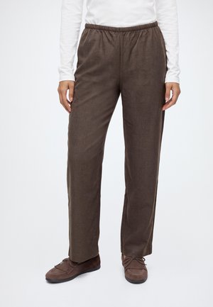 GAP, EASY WIDE LEG - Pantalon classique - brown heather