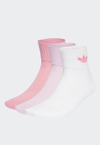 adidas Originals MID ANKLE UNISEX 3 PACK - Čarape - white   orchid fusion   bliss pink
