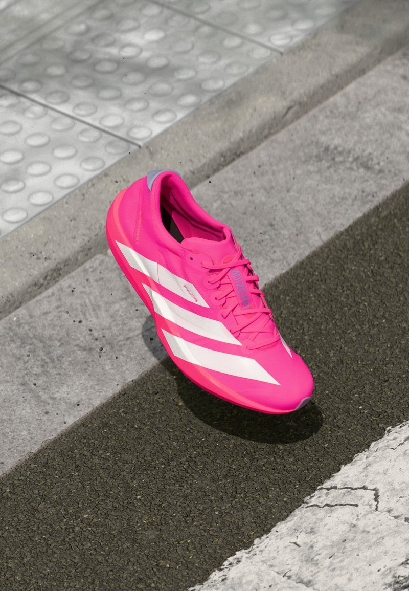 adidas Performance ADIZERO ADIOS 9 - Road running shoes - shock pink/metallic/silver violet
