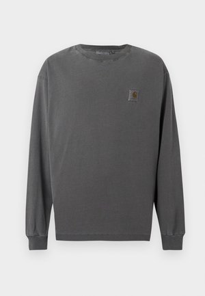 Πουκάμισο με μακριά μανίκια από βαμβάκι σε σκούρο γκρι χρώμα. Διαθέτει στρογγυλή λαιμόκοψη, ελαστικές μανσέτες και ένα μικρό τετράγωνο λογότυπο στο αριστερό στήθος.