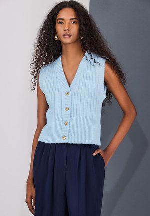 Next REGULAR FIT-GOLD BUTTON - Vest - light blue