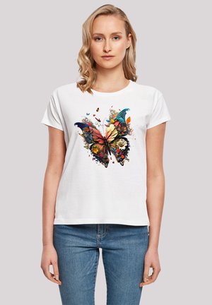 SCHMETTERLING MAGIC - Print T-shirt - weiß