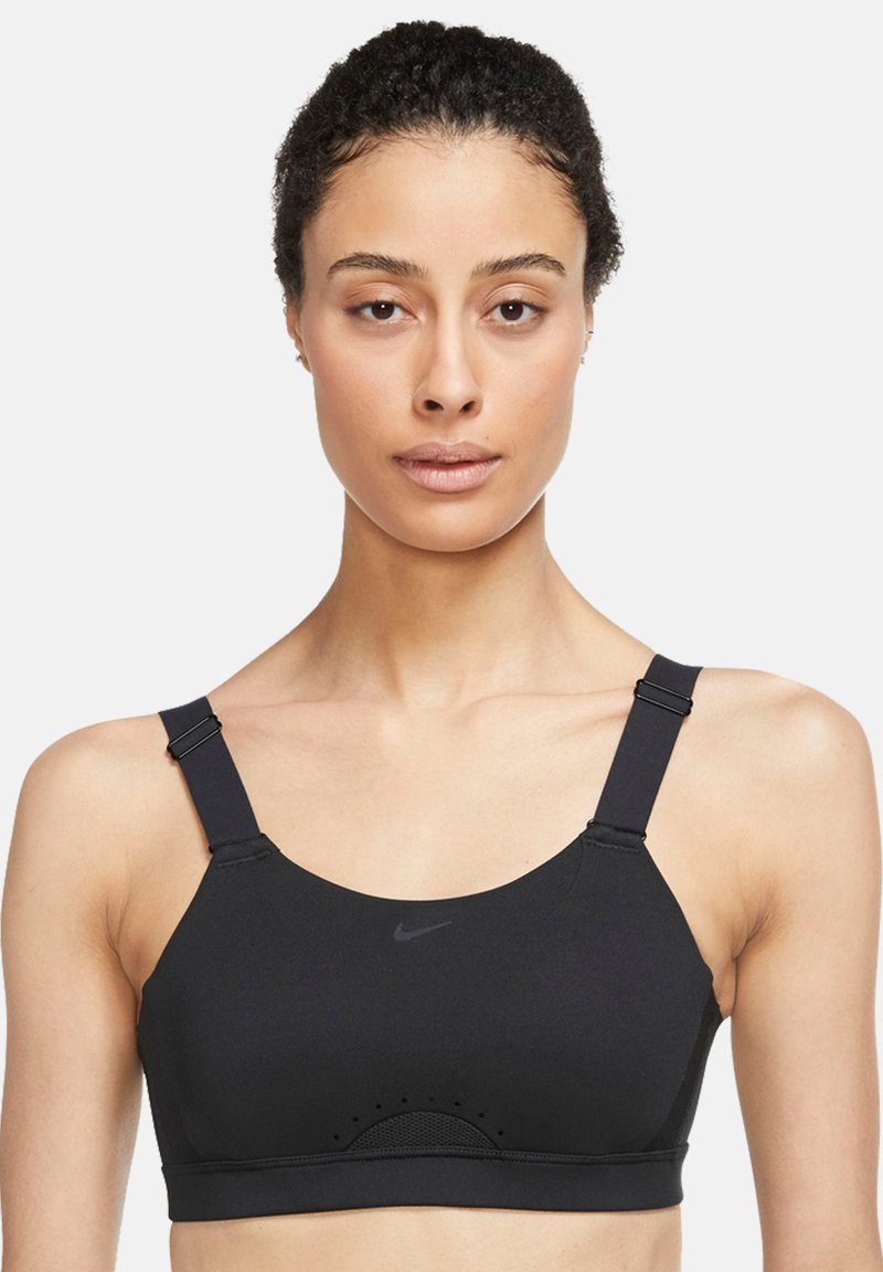 Nike Performance - ALPHA BRA - Sport-bh met high support - black/black/dk smoke grey/(dk smoke grey), Vergroten