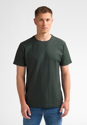 Petrol Industries, HERRINGBONE JERSEY T-SHIRT HAYDEN - T-shirt basique - deep green