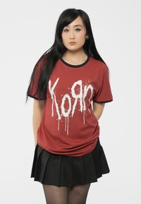 Paradiso Clothing KORN BAND LOGO RINGER - Print T-shirt - red