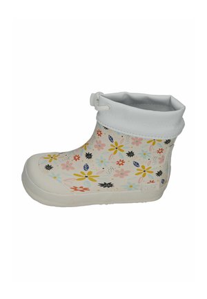 Wellies - flowers white