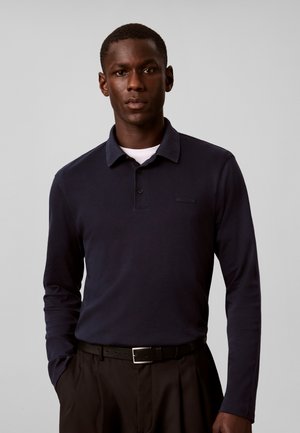 Calvin Klein, SUPIMA LOGO PATCH - Μπλούζα με μακριά μανίκια - dark slate