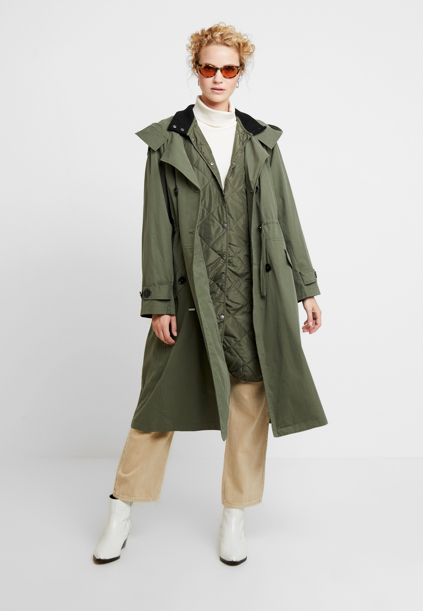 InWear GRETE COAT 2 IN 1 Trenchcoat beetle greenkhaki Hope DUVET COAT Vinterkåpe frakk black Zalando.no