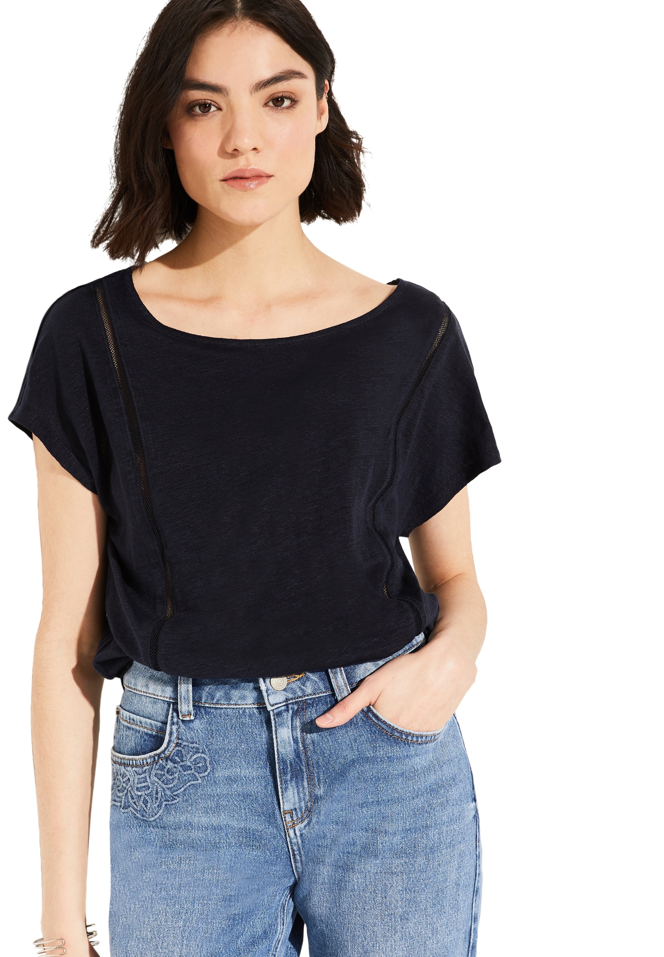 Damen MIT NETZ-EINSATZ - T-Shirt print Damen MIT NETZ-EINSATZ - T-Shirt print