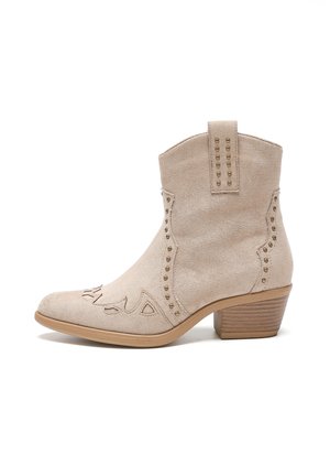 Cowboy/biker ankle boot - natur
