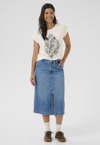 Bon'A Parte ZALLY - T-shirt imprimé - chalk