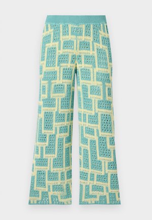 Bonsai SUPER LOOSE FIT PANT UNISEX - Pantaloni - stone blue/yellow