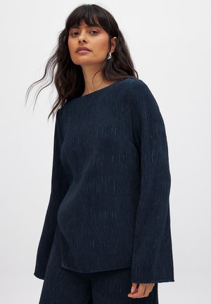 NA-KD SIDE SLIT - Blouse - navy