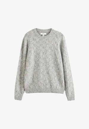 Next, REGULAR FIT - TEXTURED CREW NECK JUMPER - Strickpullover - grey