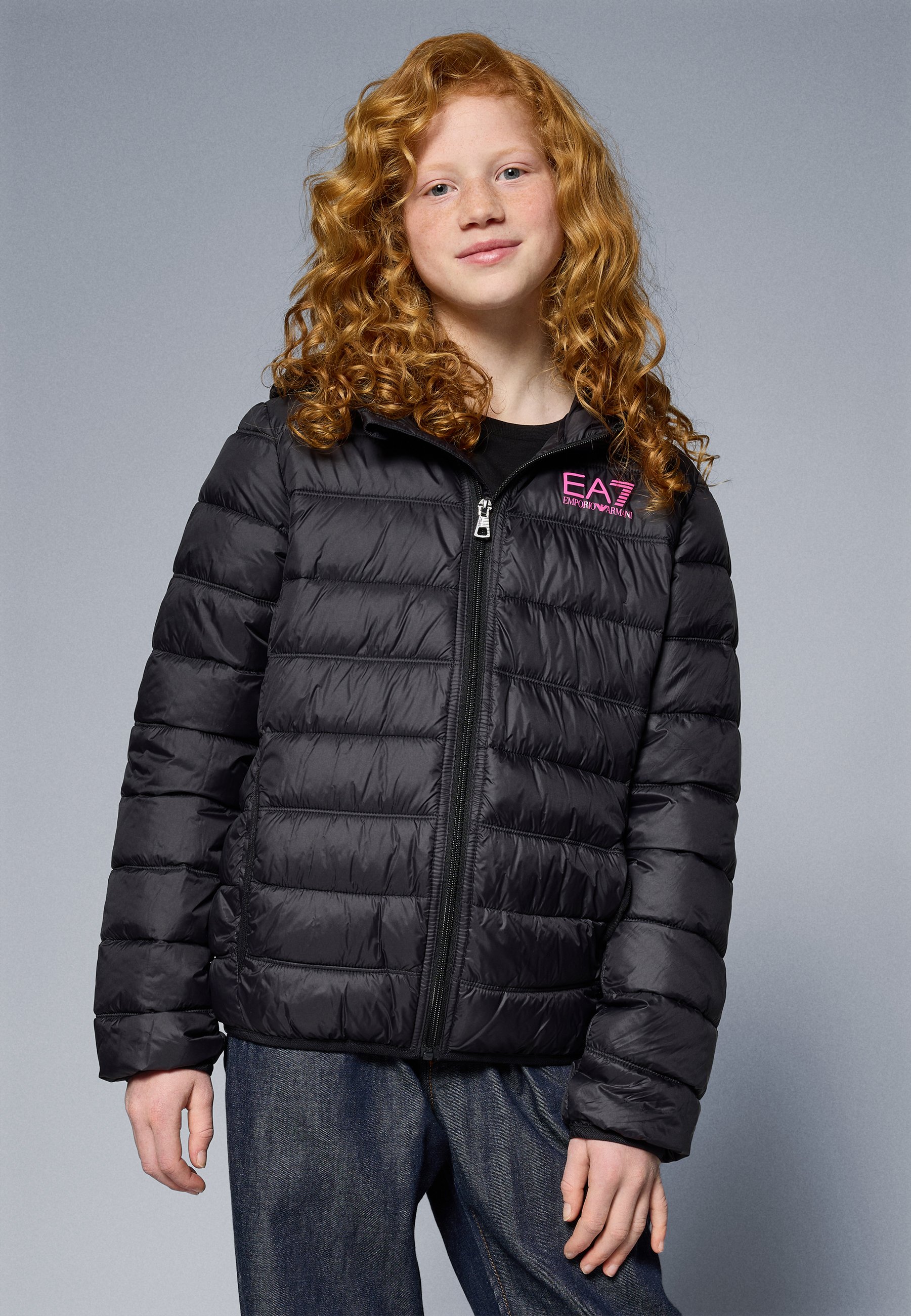 EA7 Emporio Armani KIDS STYLE UNISEX - Light jacket - black EA7 Emporio Armani KIDS STYLE UNISEX - Light jacket - black