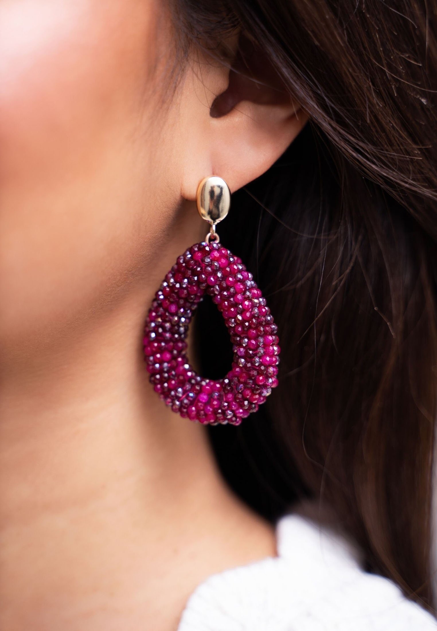 Ohrringe Damen Mit Kirsch-Motiv & Gold-Schleife – Allergiefrei, Farbecht, Statement-Schmuck Als Geschenk