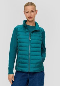 s.Oliver STEPP MIT REISSVERSCHLUSSTASCHEN - Weste - petrol