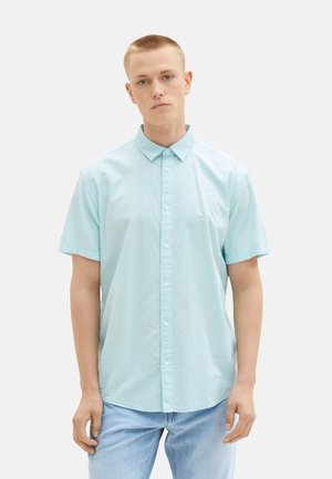 KURZARM STRUCTURED - Shirt - hellblau