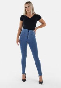 Freddy WR UP VITA ALTA - Pantaloni - jeans chiaro cuciture in tono