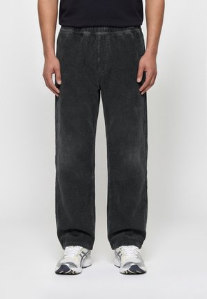 PANTS WITH ELASTIC WAISTLINE - Παντελόνι - grey black