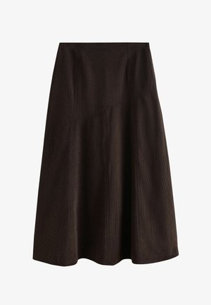 Next, REGULAR FIT - CORD MAXI SKIRT - Jupe trapèze - chocolate brown