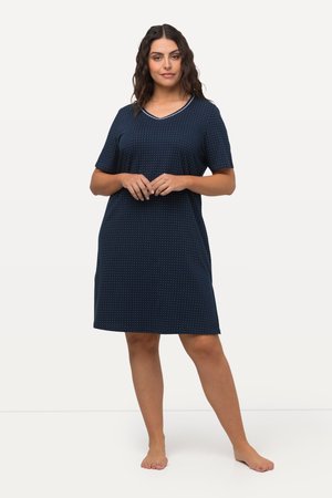Ulla Popken, BIGSHIRTS, 2ER-PACK, RUNDHALS/V-AUSSCHNITT, HALBARM - Nočná košieľka