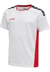 Hummel - T-shirt print - white/true red Miniatuurafbeelding 1