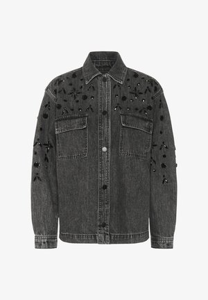 Kaffe JAIDEN - Denim jacket - dark grey washed denim