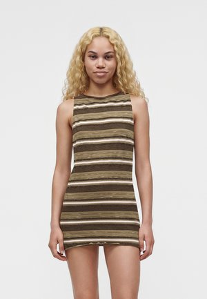 Jaded London, STRIPE DRESS WITH BEADED BACK TRIM - Strickkleid - multi-coloured