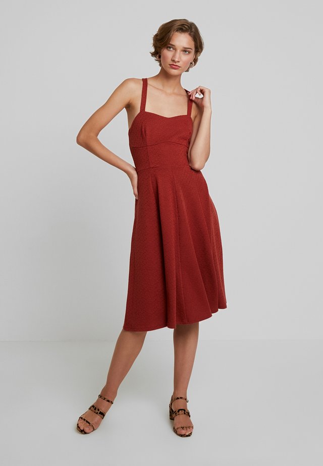 Jerseykleid - burnt henna
