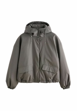 Next, PETITE FIT - FUNNEL NECK HOODED WATERPROOF BOMBER JACKET - Outdoor jacket - grey